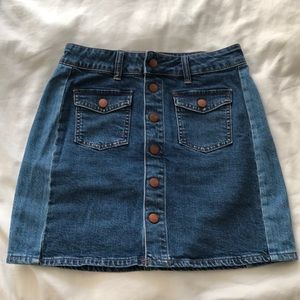 Madewell Denim Panel mini skirt SZ 25
